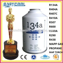 Canister de gás refrigerante R134a / cilindro de gás refrigerante r134